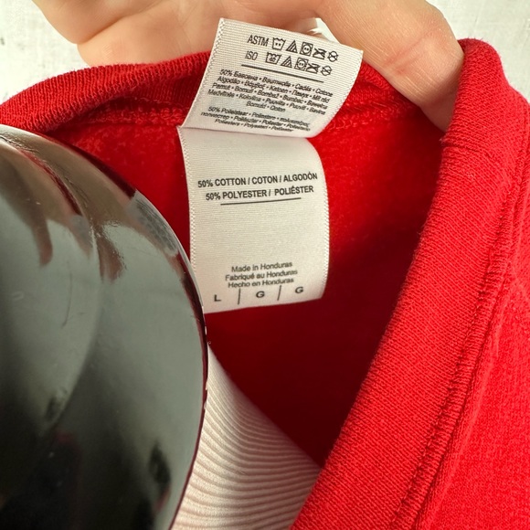 Vintage Retro 90s Don't Hate on My Christmas Music Oversized Sweatshirt Large - Picture 6 of 6